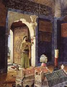 Osman Hamdy Bey Old Man before Children's Tombs oil painting